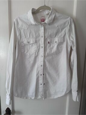 Levi's White Snap-Front Western Shirt
